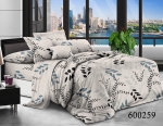 Комплект постільної білизни тм Selena Лілея полікотон Листики двоспальний артикул 600259