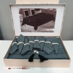 Скатерть "ESTER Koyu Yesil" 160х220 + 8 салфеток артикул 18286