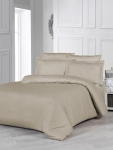 Постельное белье Satin Strip тм Zeron ACICK KAHVE евростандарт артикул 17750