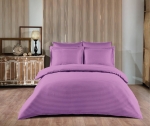 Постельное белье Satin Strip тм Zeron Lila евростандарт артикул 18777