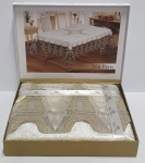 Скатерть велюровая Mai Paris Krem 160х220 артикул 18377