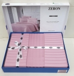 Постельное белье Satin Strip тм Zeron PEMBE евростандарт артикул 17701