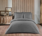  Постельное белье Satin Strip тм Zeron Grі полуторный артикул 18796