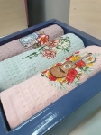 Кухонні рушники вафельні бавовна 40х60 (3 шт) Туреччина артикул 18645