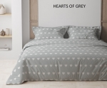 ТЕП Hearts On Grey полуторный 