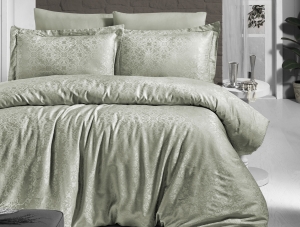 First Choice Lamone Yesil VIР жаккард семейный артикул 4540 ― Мир Текстиля