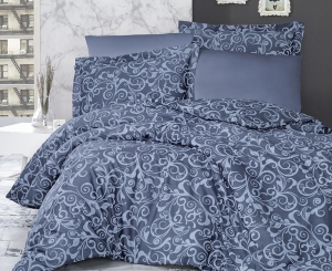 Комплект постельного белья First Choice Sweta Indigo евростандарт артикул 4169 ― Мир Текстиля