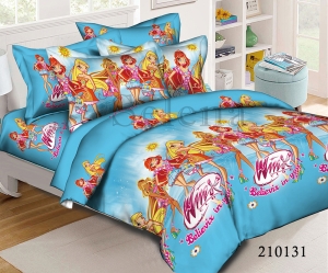 Підліткова постільна білизна ранфорс Selena Winx Blue код 210131 ― Мир Текстиля