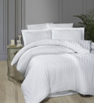 Комплект постільної білизни First Choice Broad Line White сімейний артикул 4901