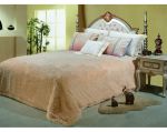Плед-покрывало меховое 220х240 персик